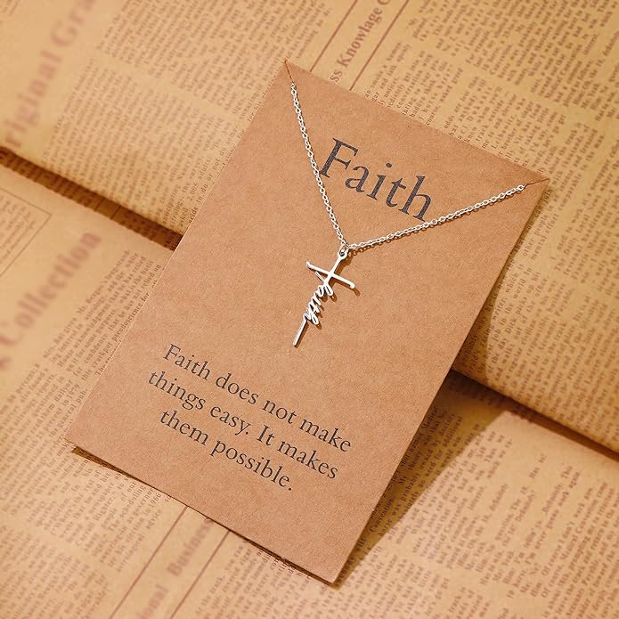 Sterling Silver Faith Necklace
