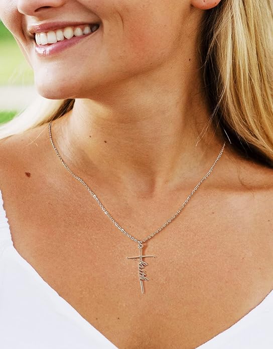 Sterling Silver Faith Necklace