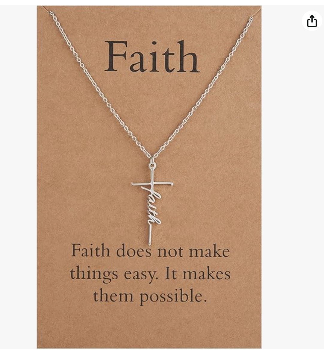Sterling Silver Faith Necklace